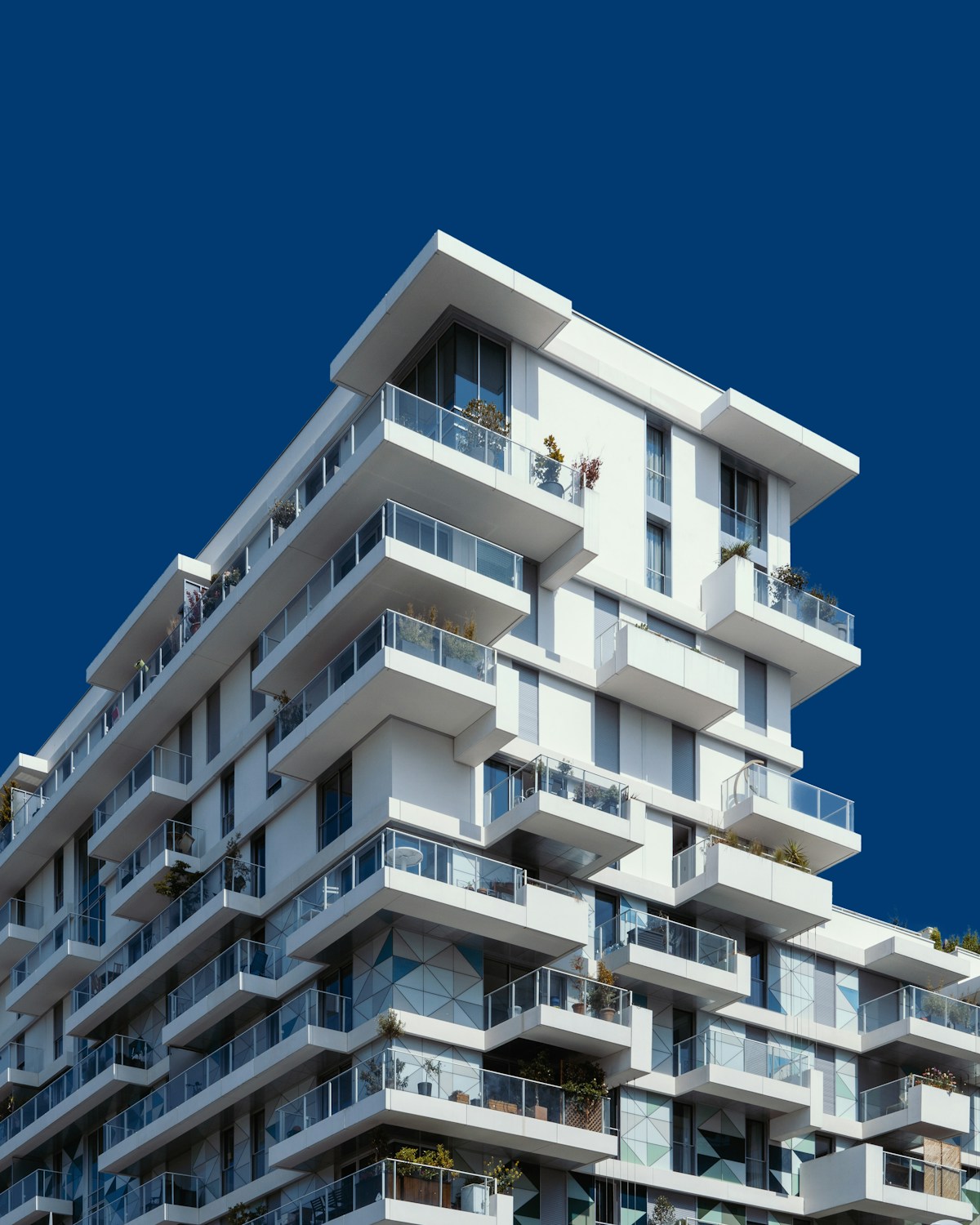Facade of a new high-rise residential building in Argentina